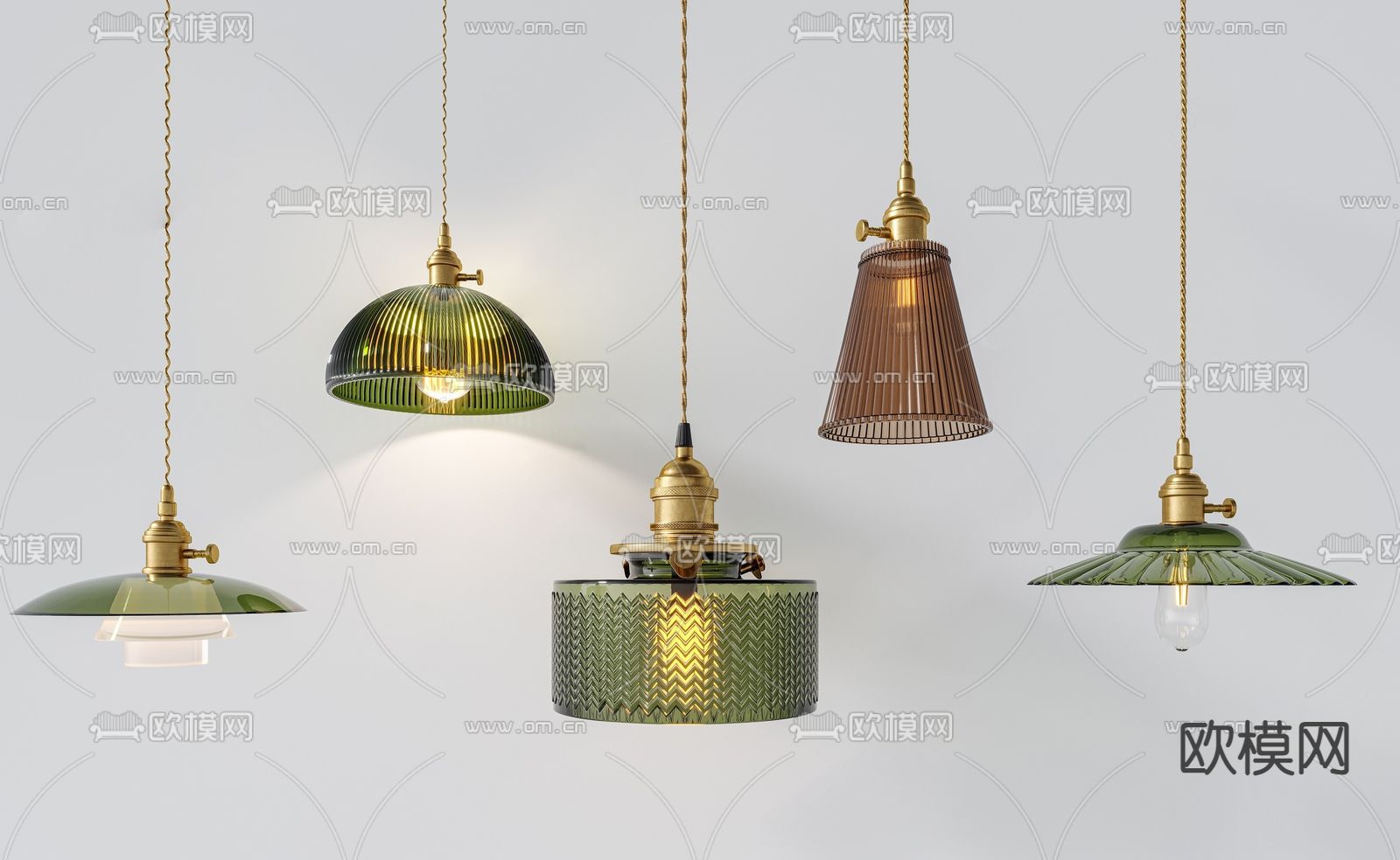 法式吊灯 玻璃吊灯3d模型下载