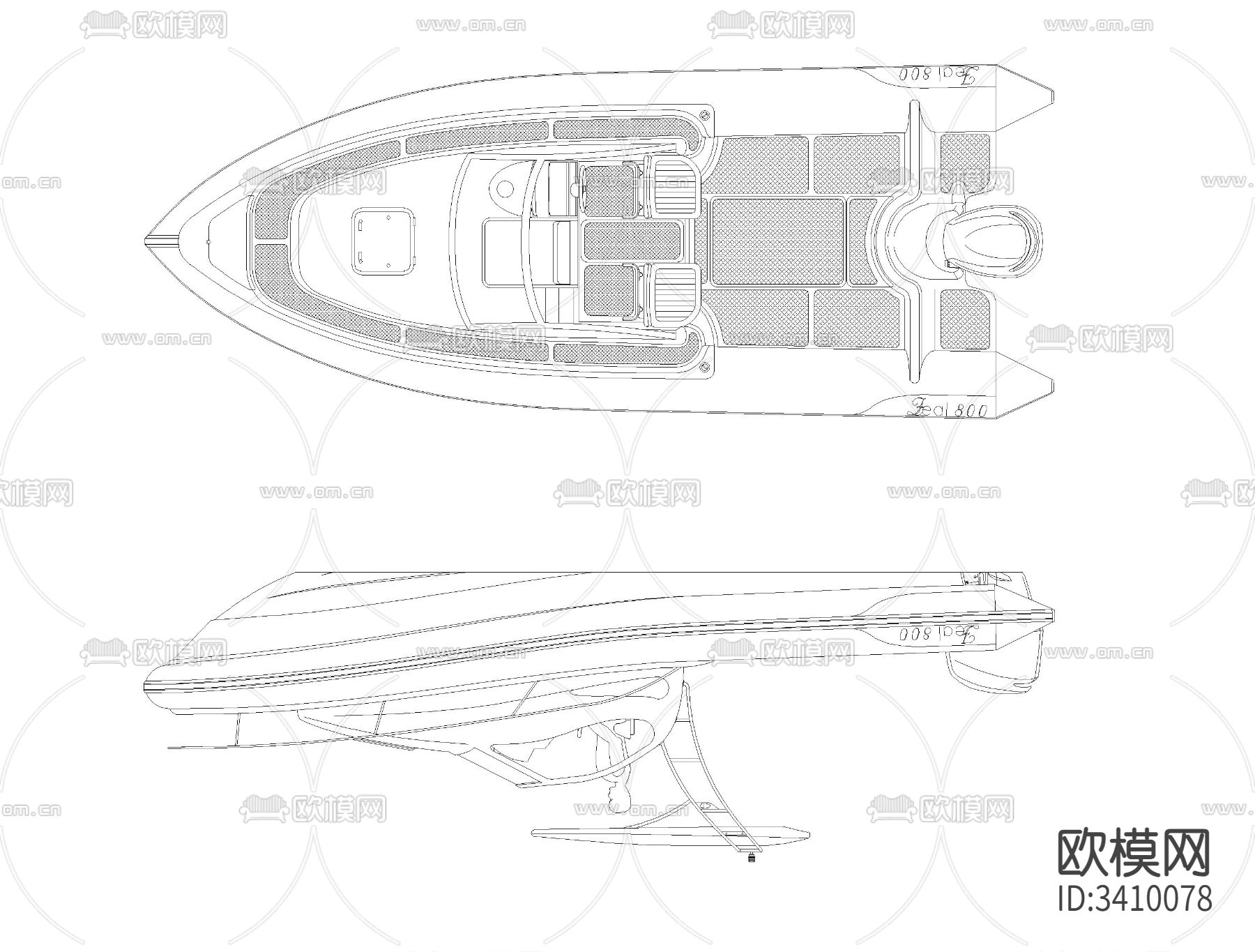 摩托艇图纸下载cad大样图下载