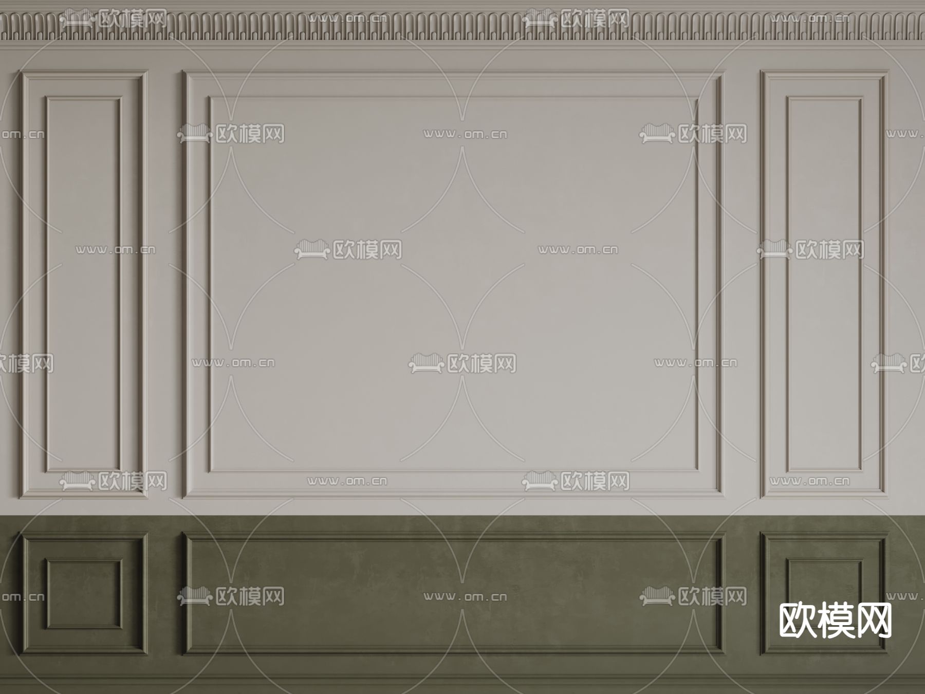 欧式背景墙 雕花线条3d模型下载