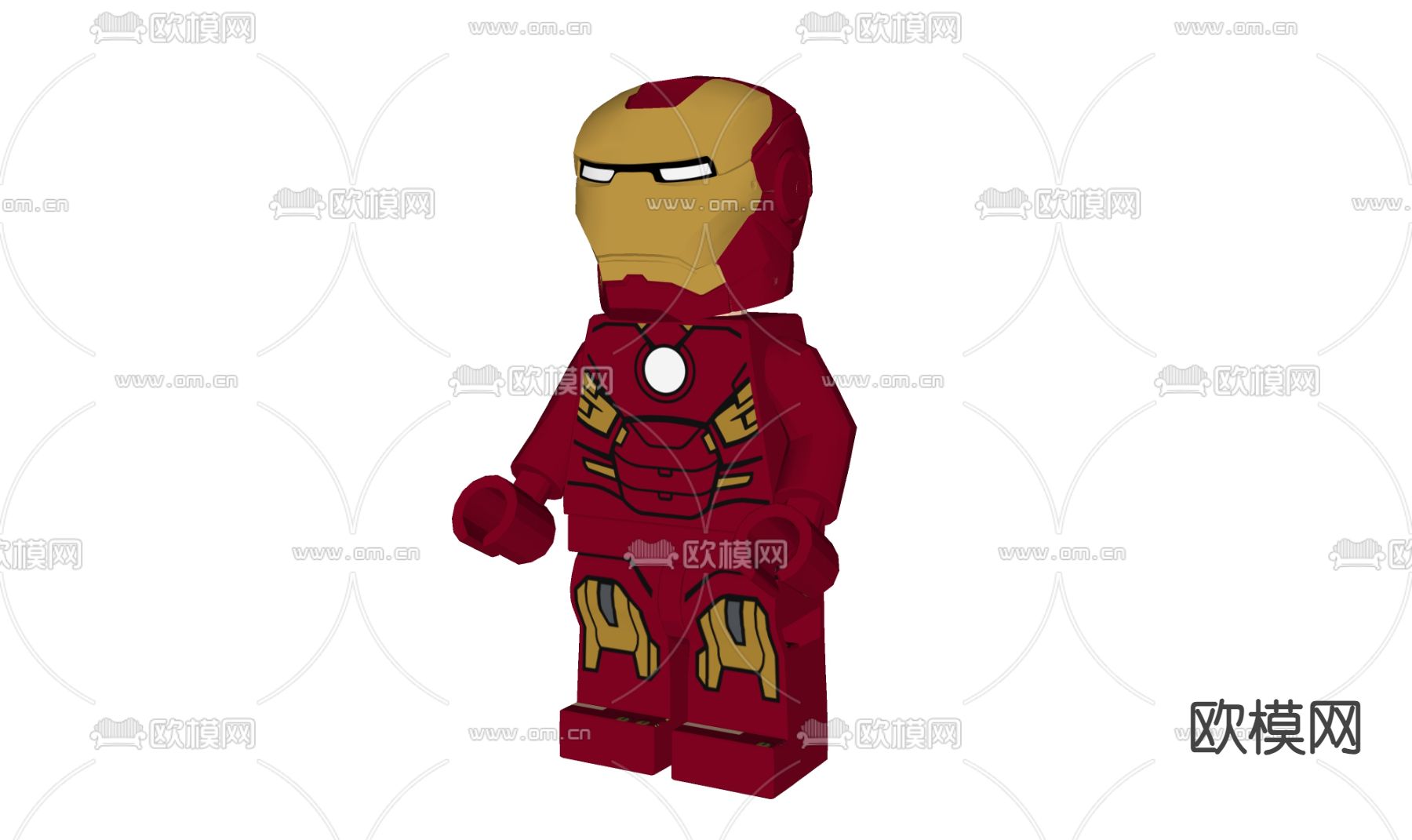 乐高 积木 公仔 钢铁侠 玩具su模型下载（渲染图1）