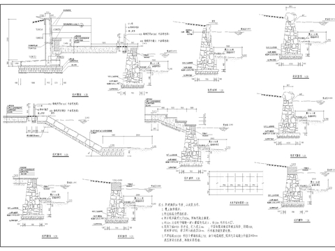  驳岸节点大样图 