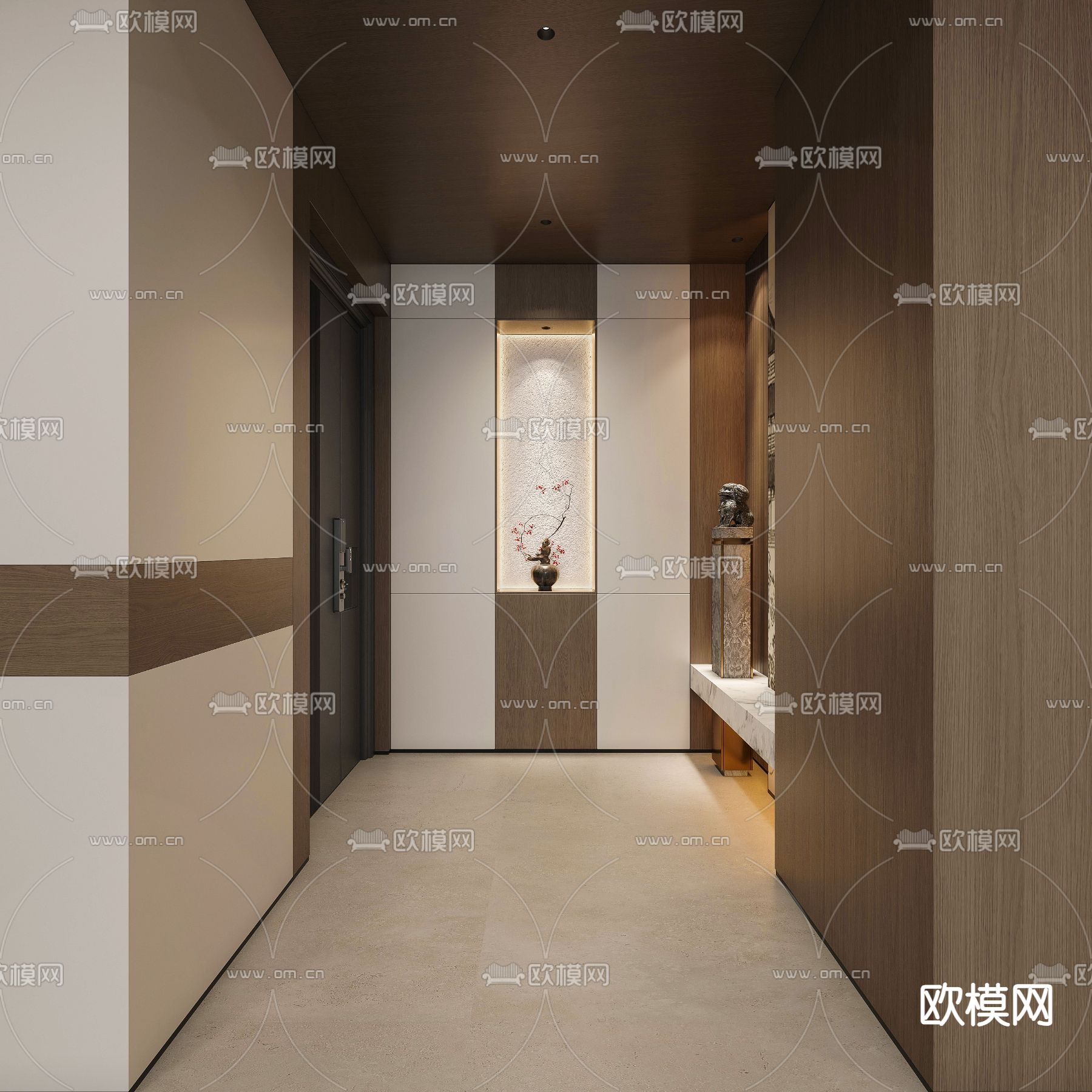 入户玄关 玄关门厅3d模型下载