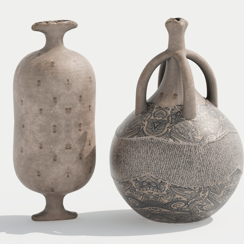  现代罐子 陶罐 茶叶罐 酒坛su模型 