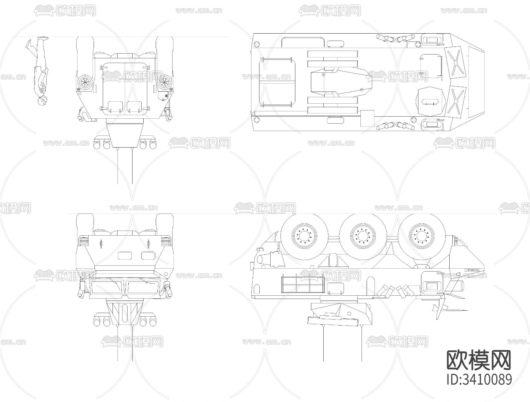 装甲运兵车图纸cad大样图下载