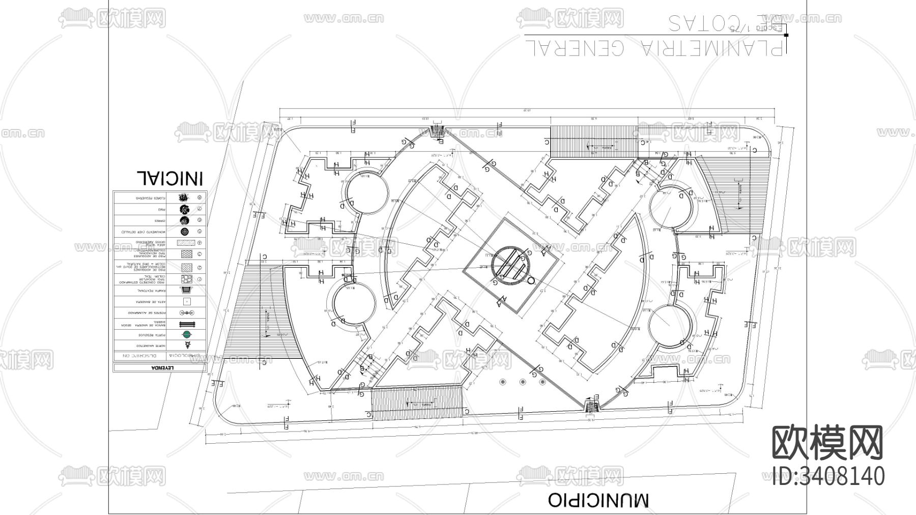 儿童公园cad平面图下载