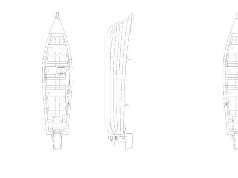  摩托艇详图图纸cad大样图 
