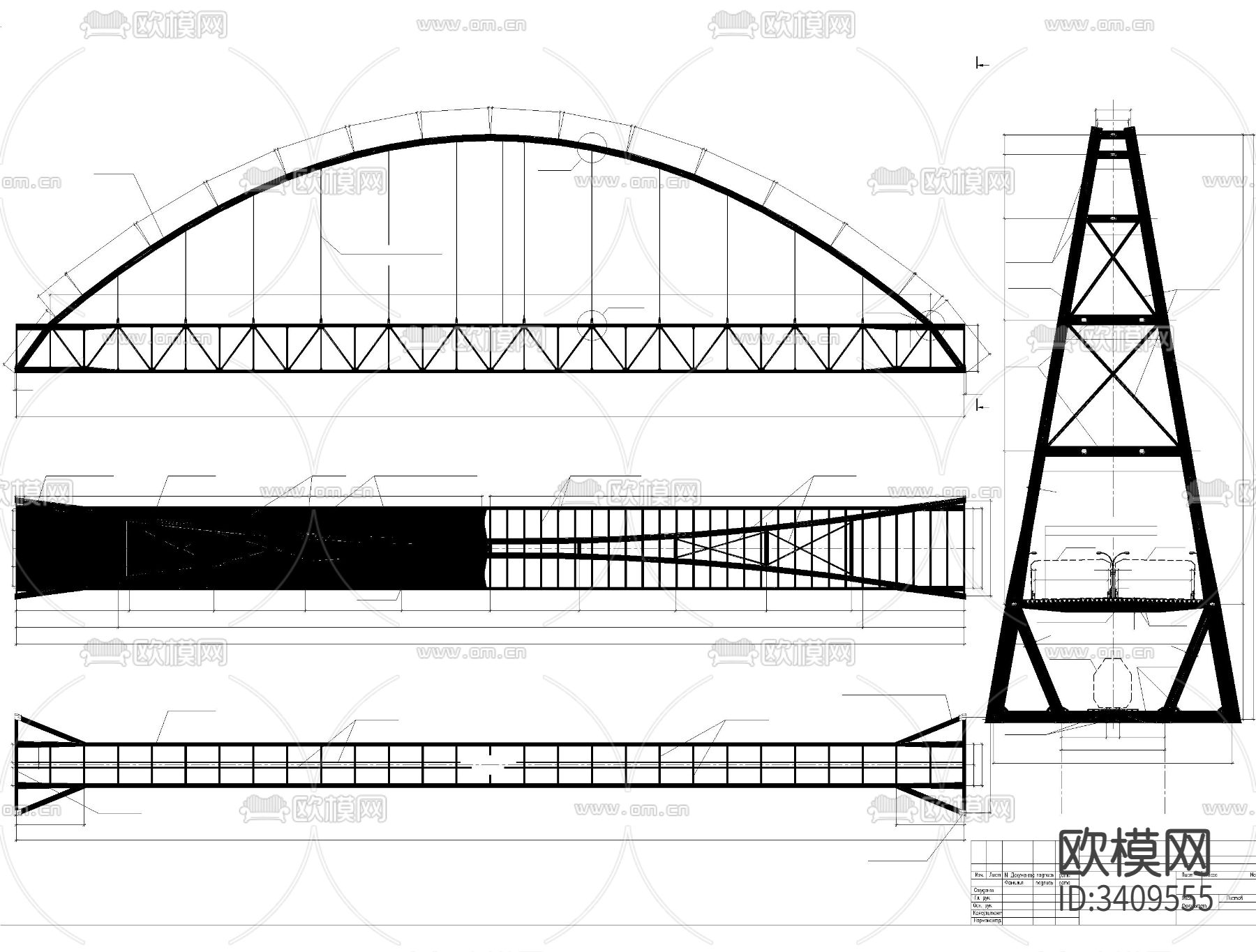 跨河桥梁详图cad大样图下载