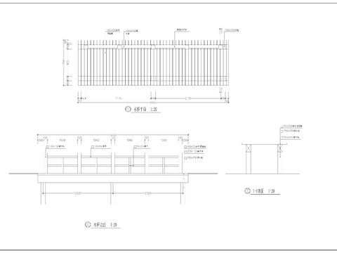  公园五种桥节点大样图 