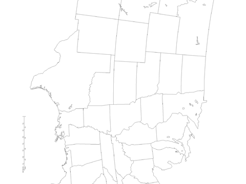  美国美国地图cad大样图 