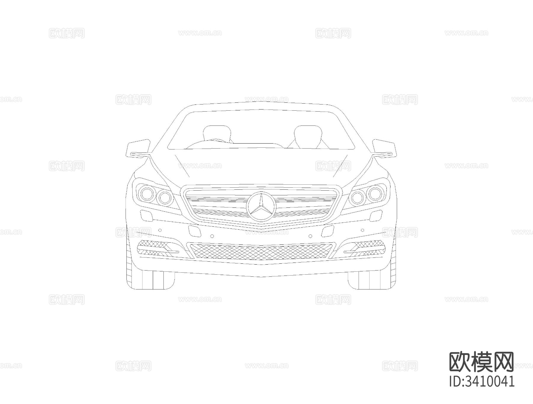 奔驰汽车CAD平面图下载