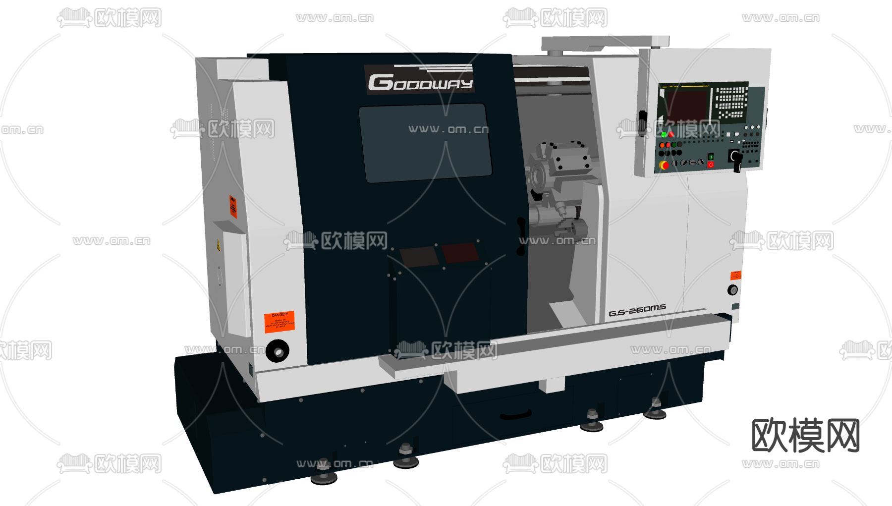工业设备 数控机床3d模型下载（渲染图3）