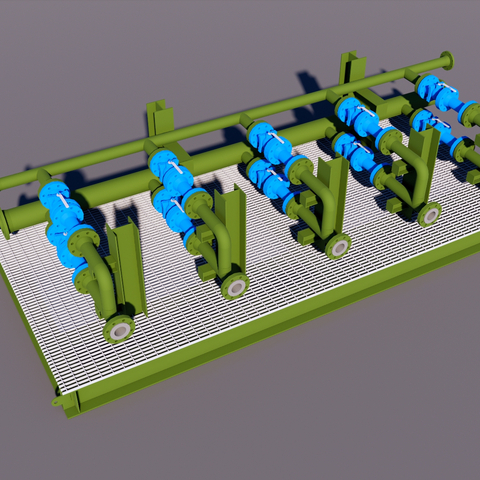  5孔管道 工业设备su模型 