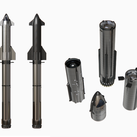  StarShip 星舰su模型 