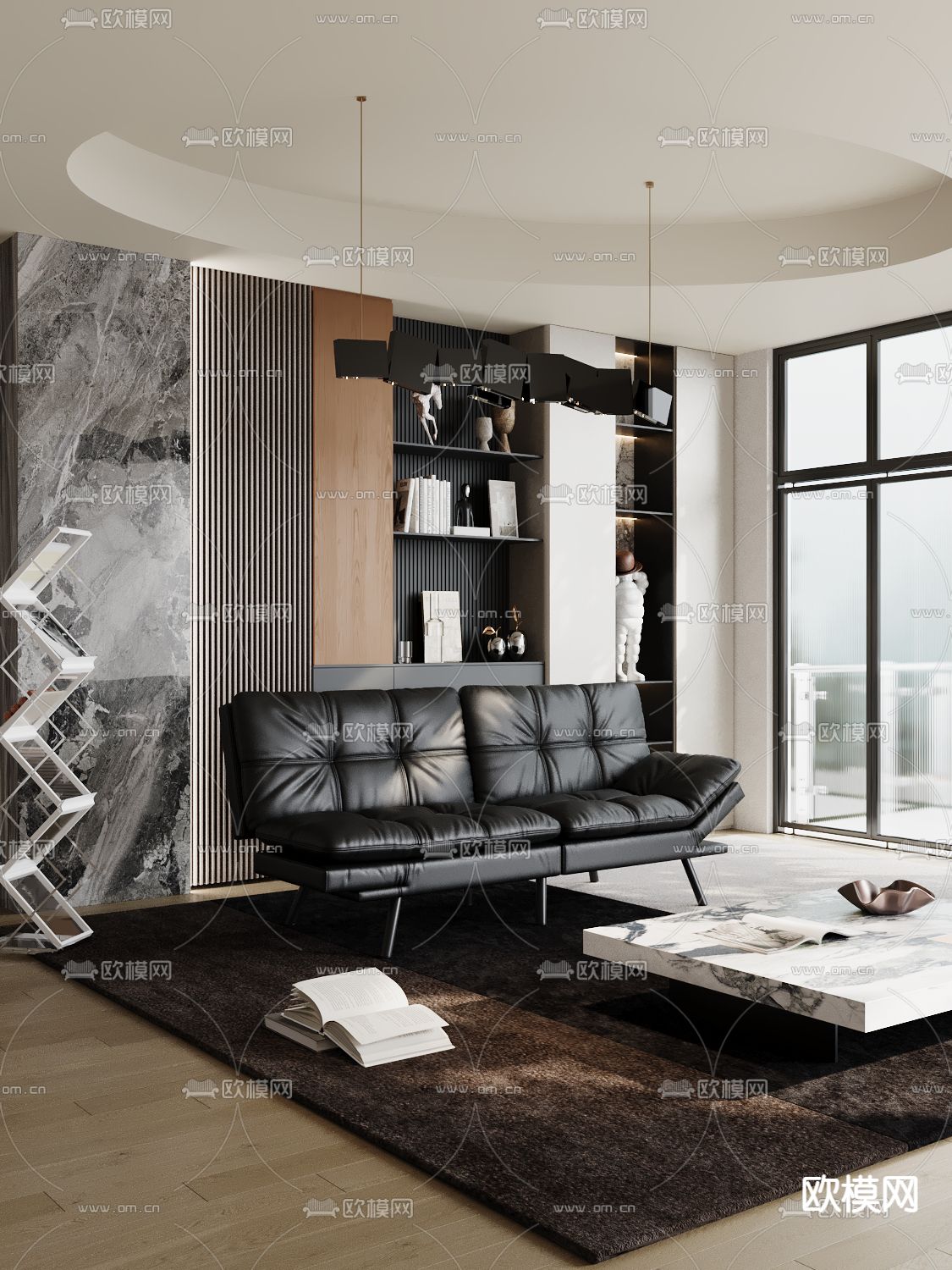 意式沙发 双人沙发3d模型下载