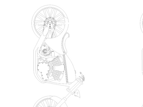  摩托车图纸cad大样图 