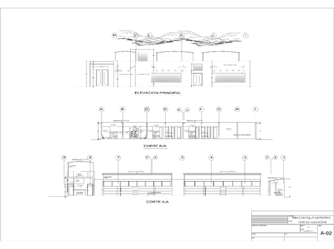  小型综合体育馆cad大样图 