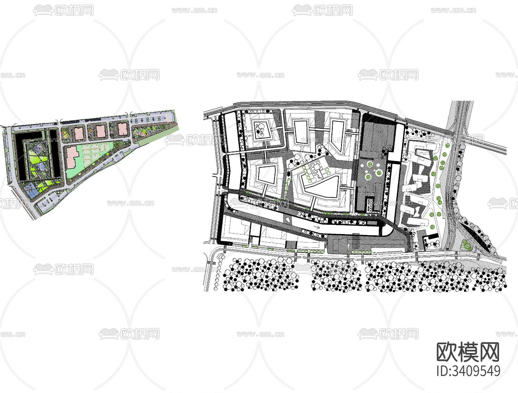 城市公园cad平面图下载