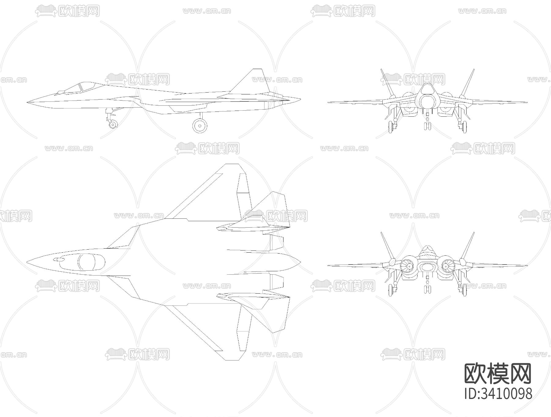苏57飞机图纸cad大样图下载
