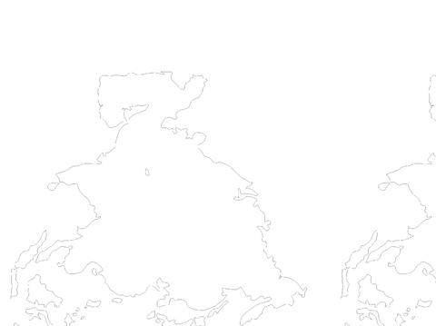  亚洲大陆地图CAD平面图 