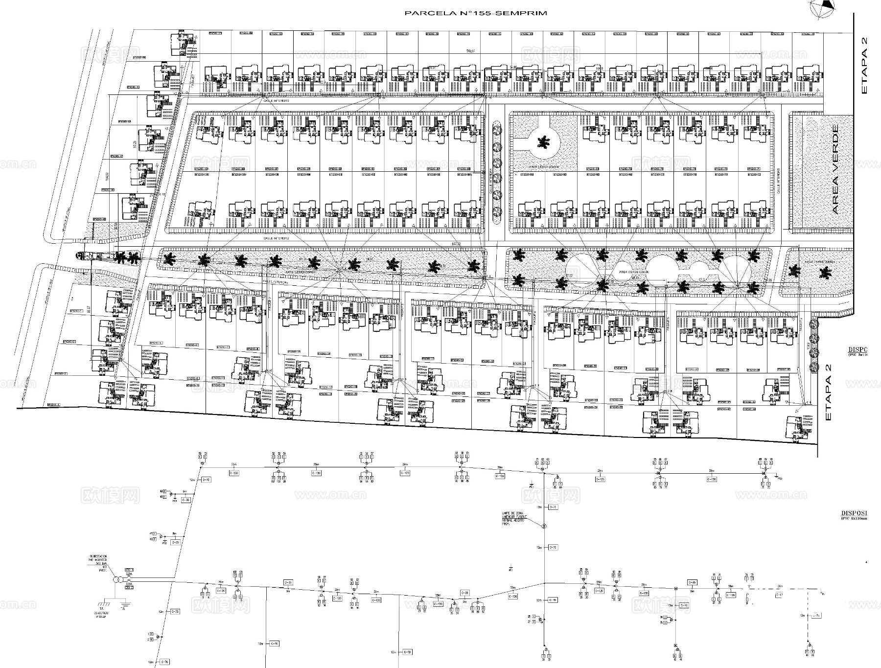 网络城市设施CAD平面图下载（渲染图1）