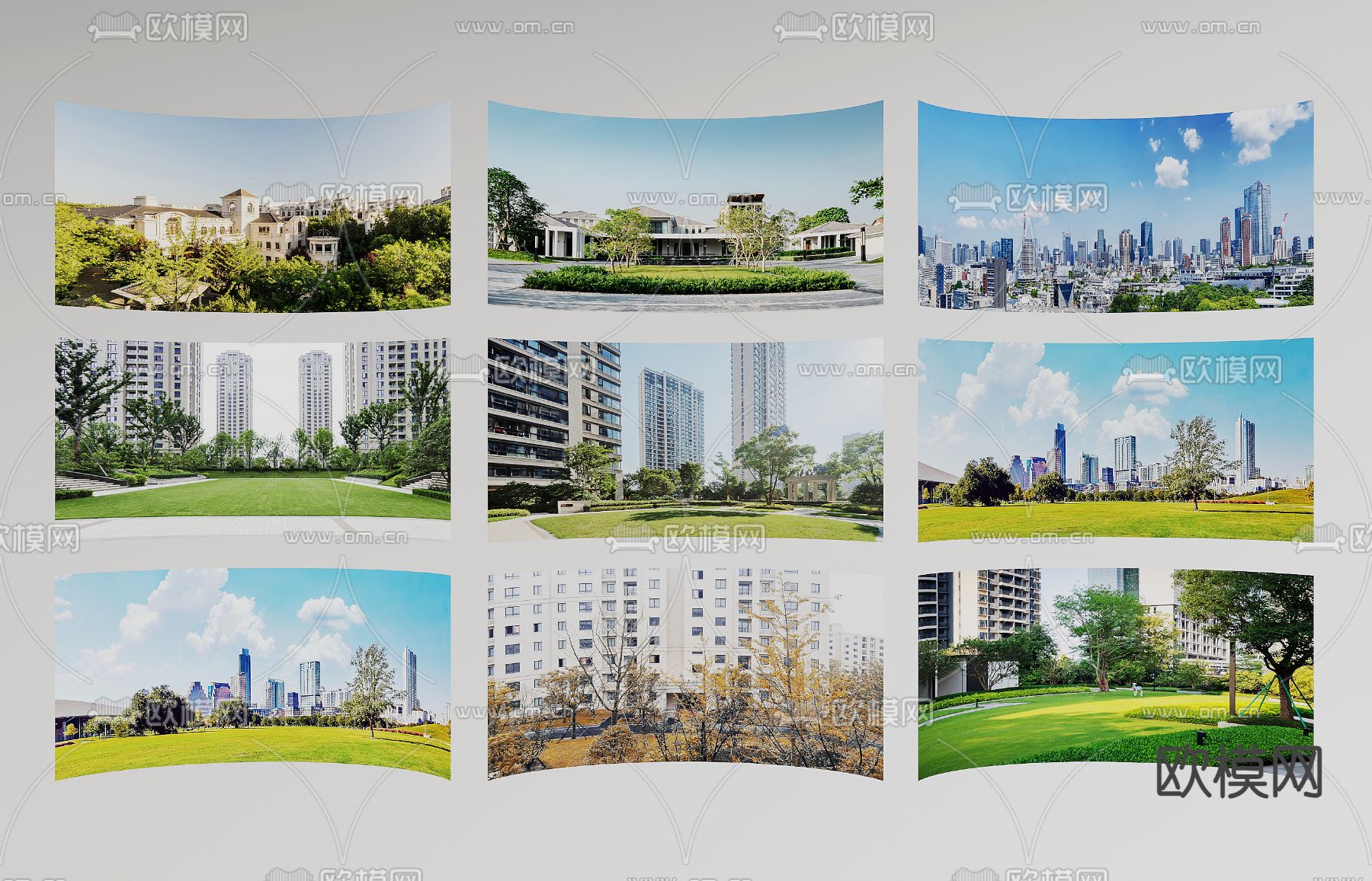 小区外景 城市外景su模型下载