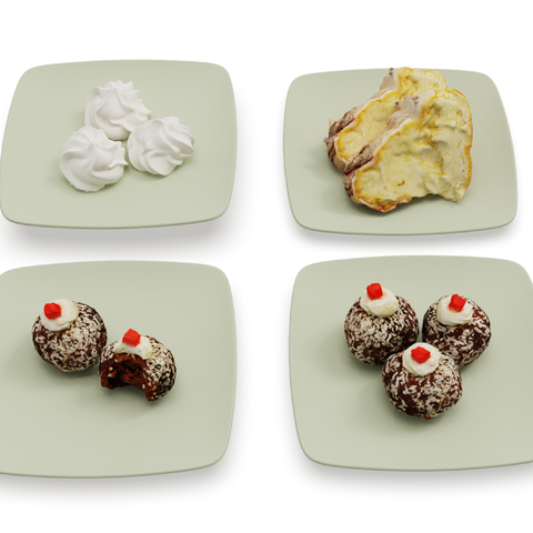  奶油 点心su模型 