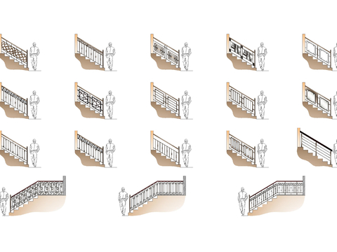  扶手Cad块Dwg下载cad图库 