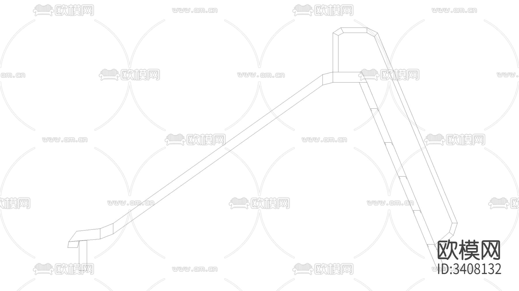 3D儿童公园滑梯cad大样图下载