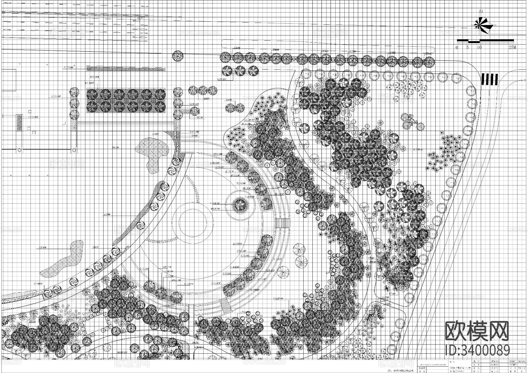 公园景观CAD施工图下载（渲染图8）