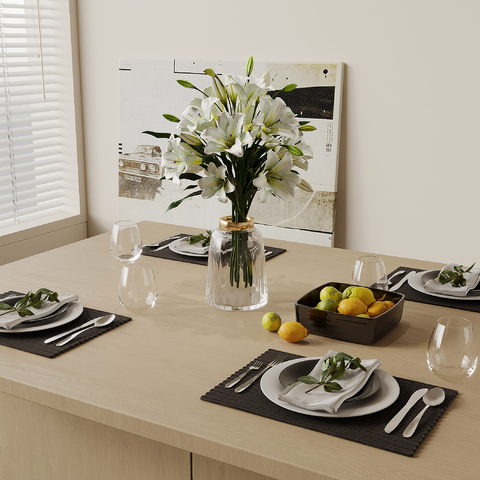  西餐 餐具 刀叉 盘子 水果su模型 