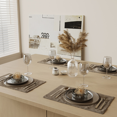  西餐 餐具 刀叉盘子su模型 