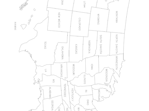  美国地图cad大样图 