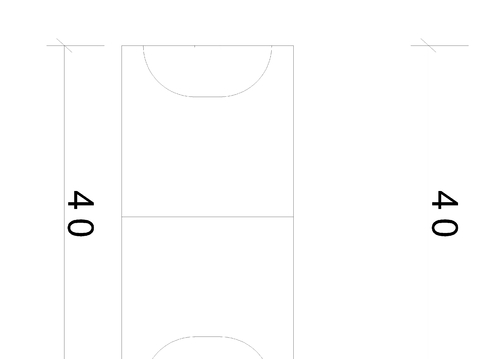  手球场cad大样图 