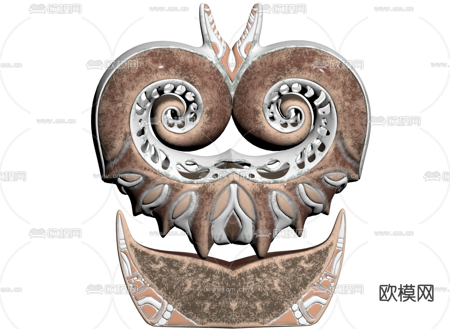 中古雕塑 摆件 雕像su模型下载（渲染图1）