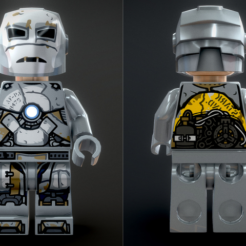  手办 乐高 积木 公仔 钢铁侠 玩具su模型 