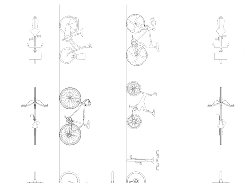  自行车cad大样图 