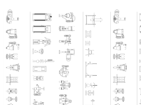  健身器材cad图库 