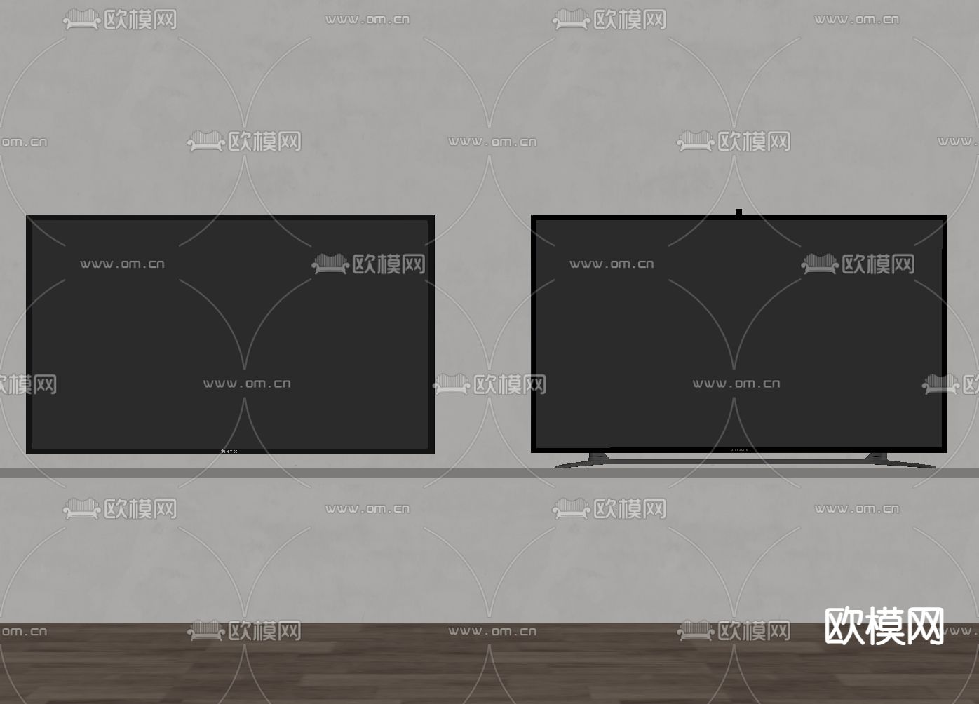 电视机su模型下载（渲染图1）