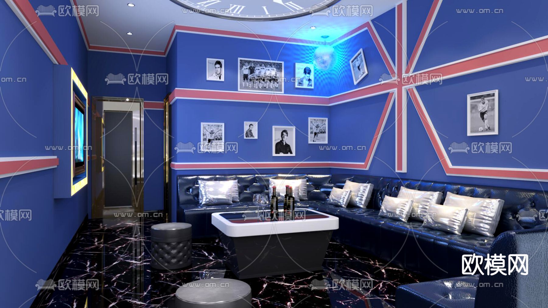 欧式KTV主题包厢3d模型下载