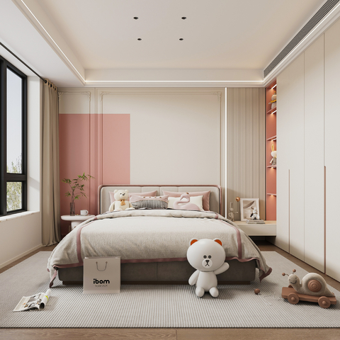  法式儿童房 女孩房su模型 