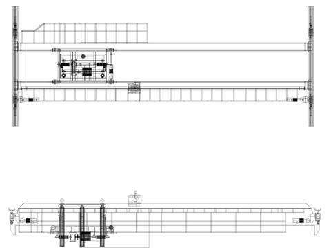  起重机桥架三维Autocad图纸cad大样图 