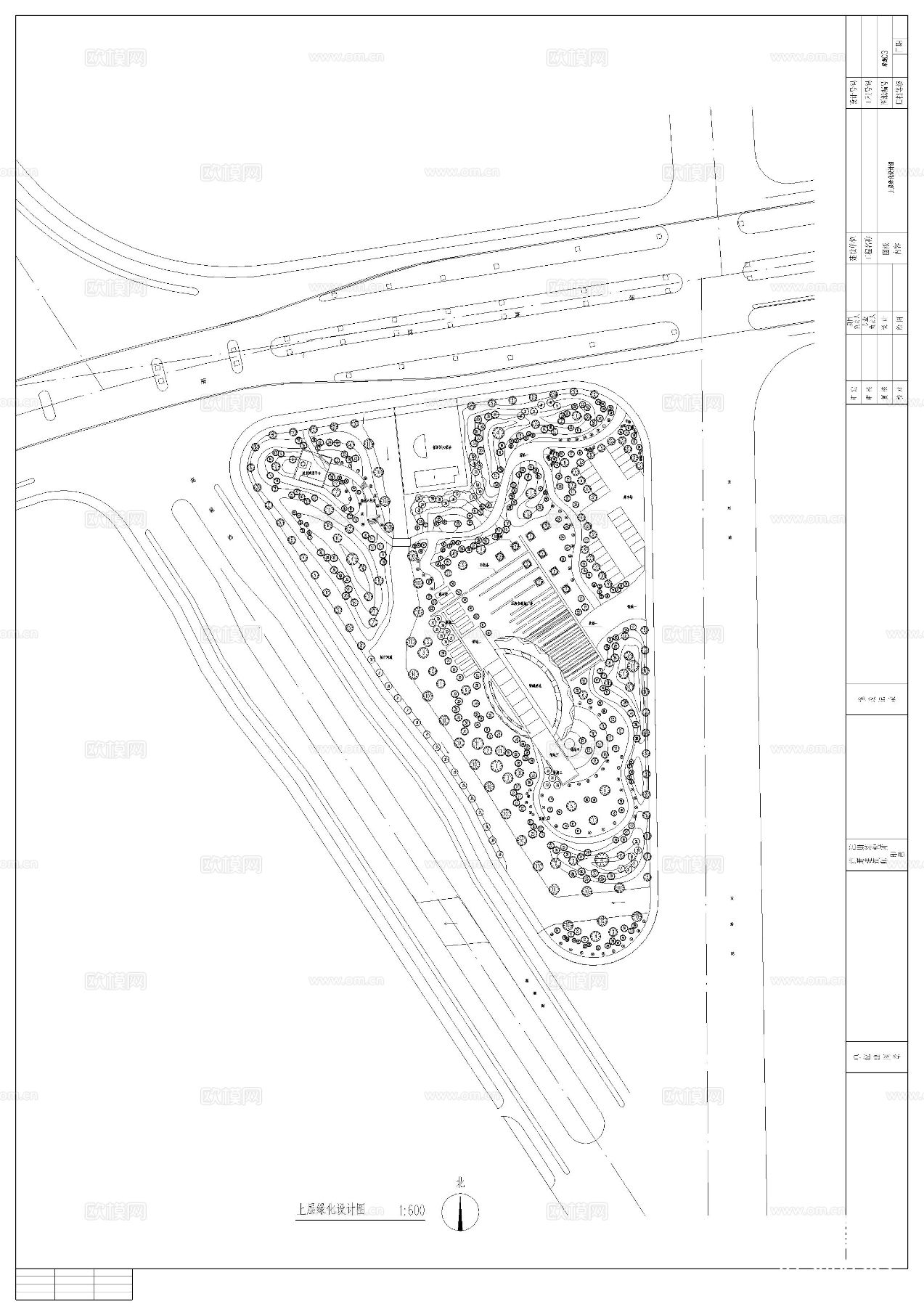 公园绿化CAD施工图下载（渲染图2）