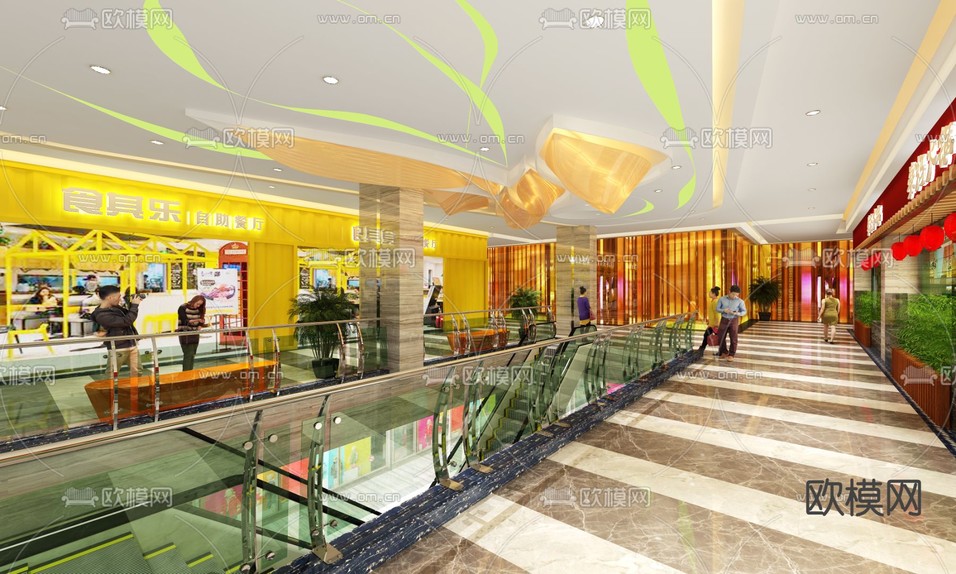 现代商场3d模型下载
