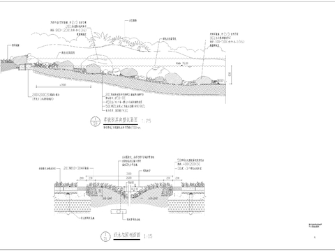  河岸景石节点大样图 