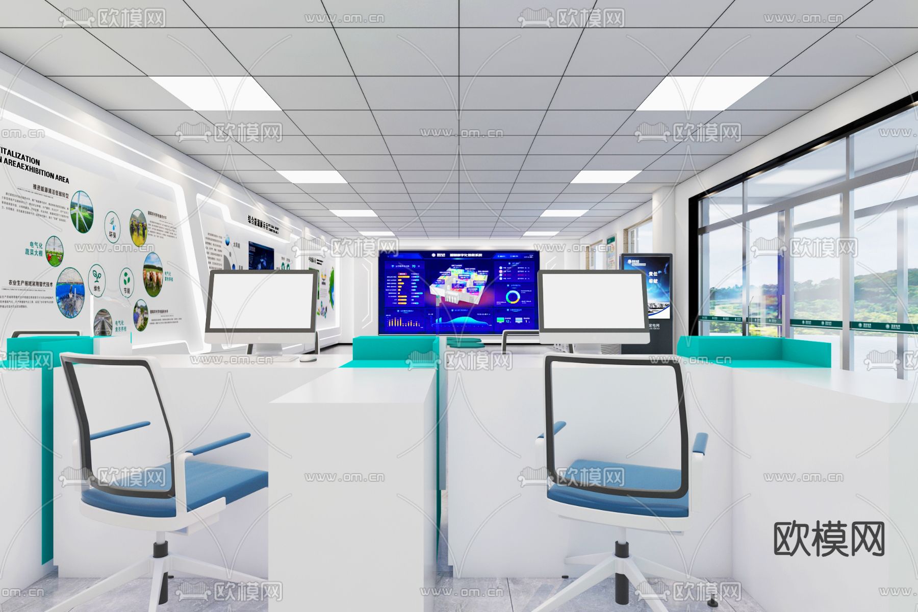 现代国家电网3d模型下载（渲染图3）