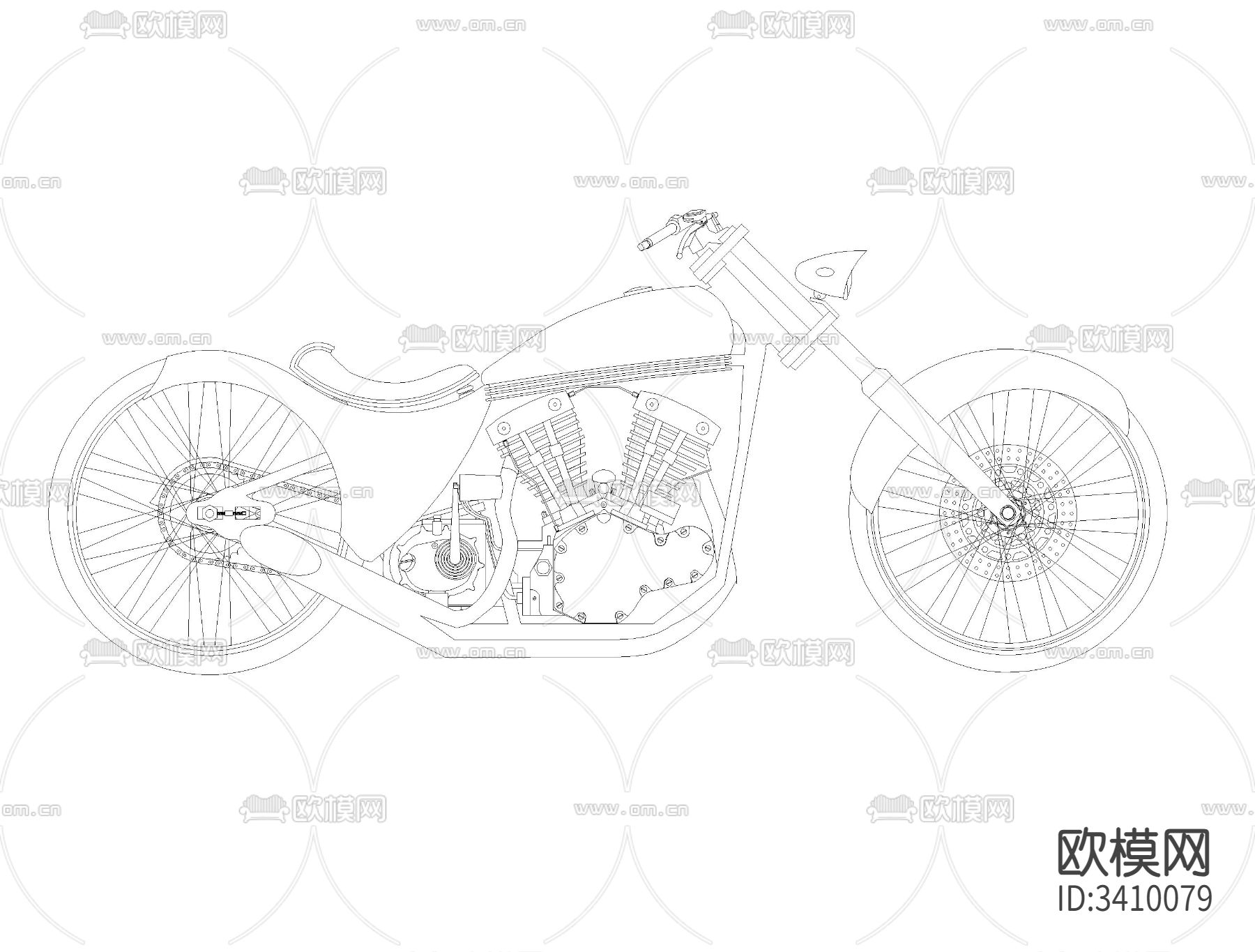 摩托车图纸cad大样图下载