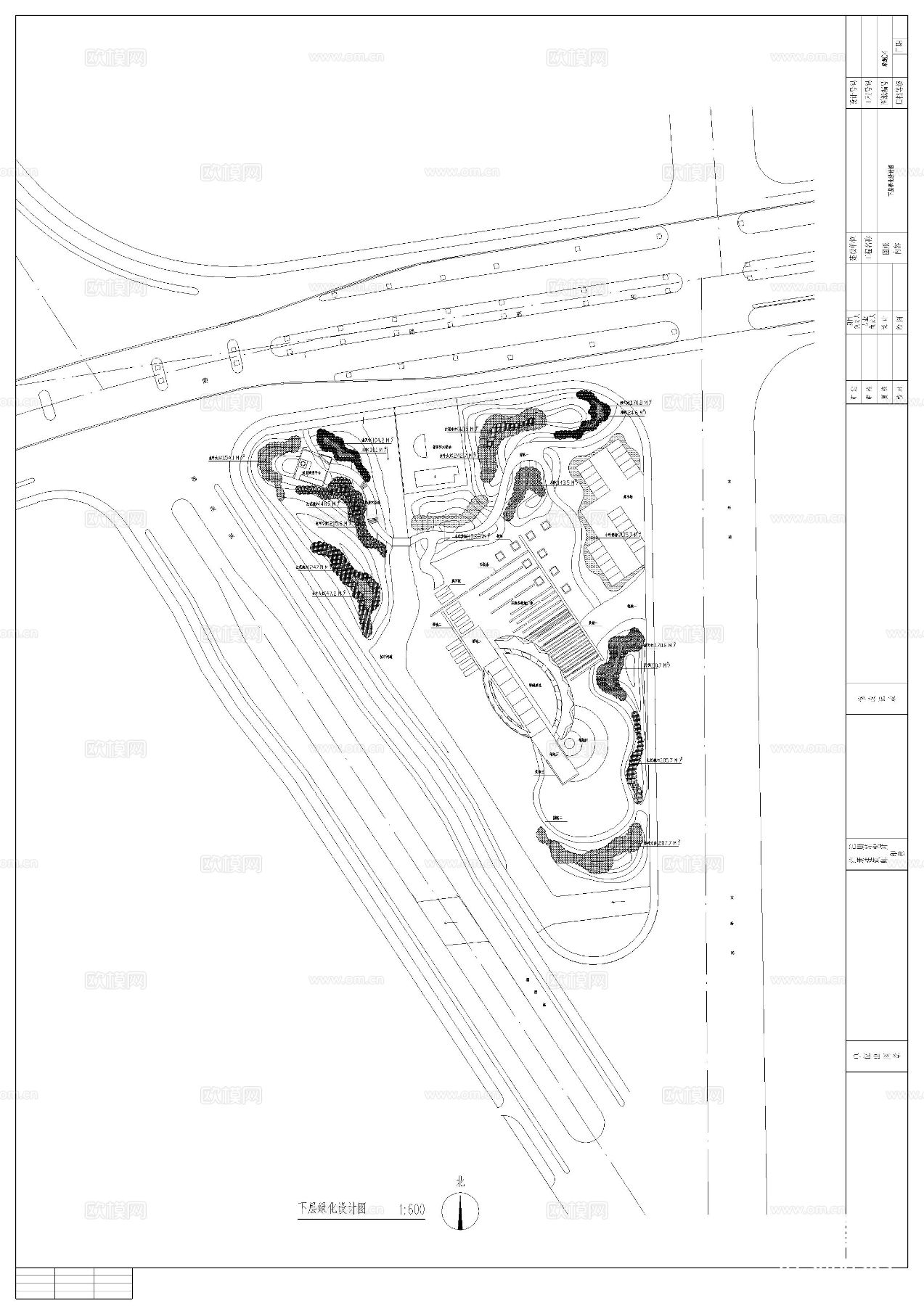 公园绿化CAD施工图下载（渲染图1）