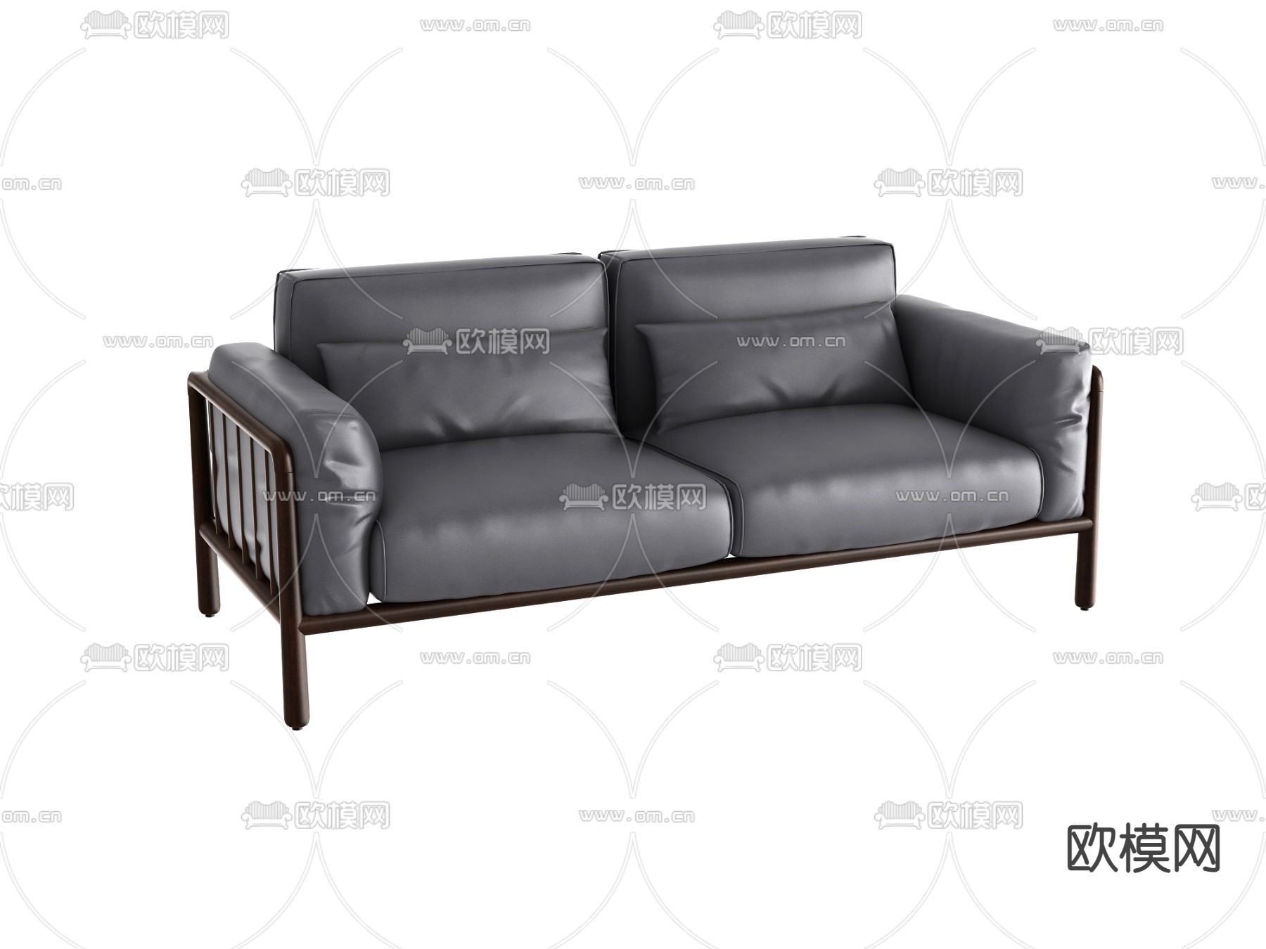 新中式双人沙发3d模型下载