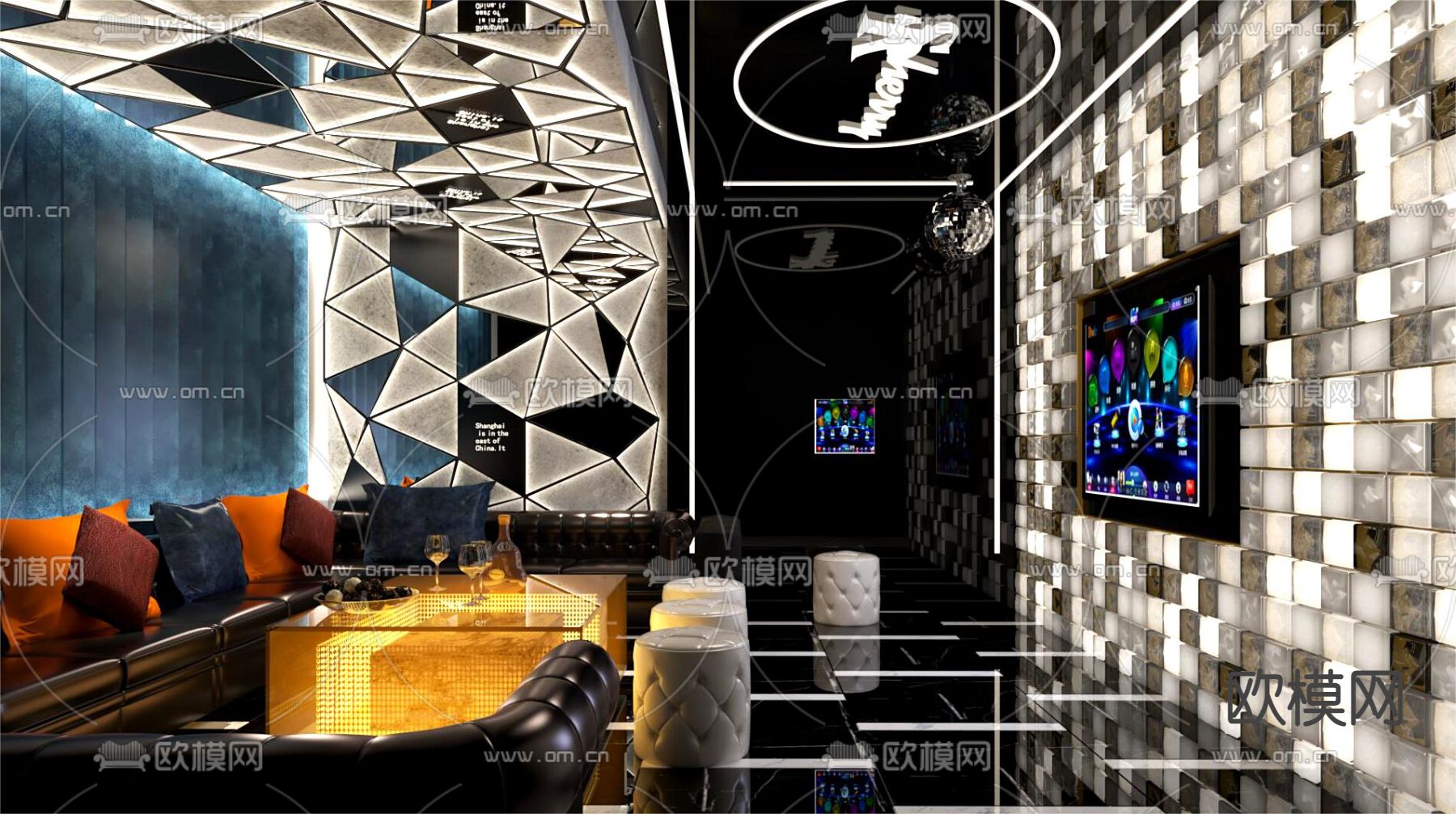 KTV包房 酒吧3d模型下载