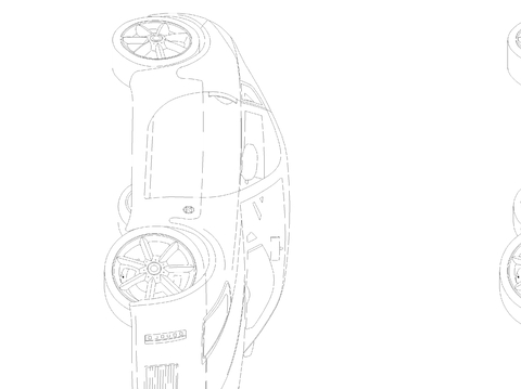  日产350Z跑车cad大样图 